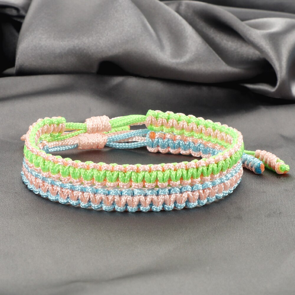 Originele handgeweven touw armbandenset, veelkleurige gevlochten armband voor mannen en vrouwen, beste vriend sieraden: Stijl 3