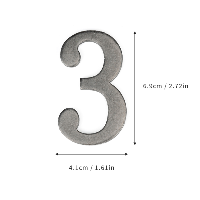 Silver Metal Door Number with Magnets 7*4cm House Number Apartment Door Number for Outdoor Hotel Home Mailbox Label: SKY BLUE