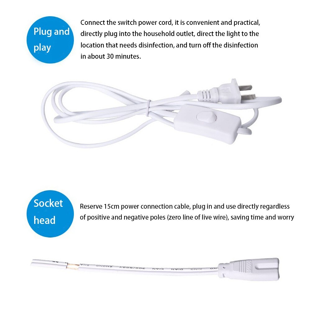 Complete Set Of T5 UV Germicidal Lamp 220V UV Germicidal Lamp 8W UV Tube Home Accessories
