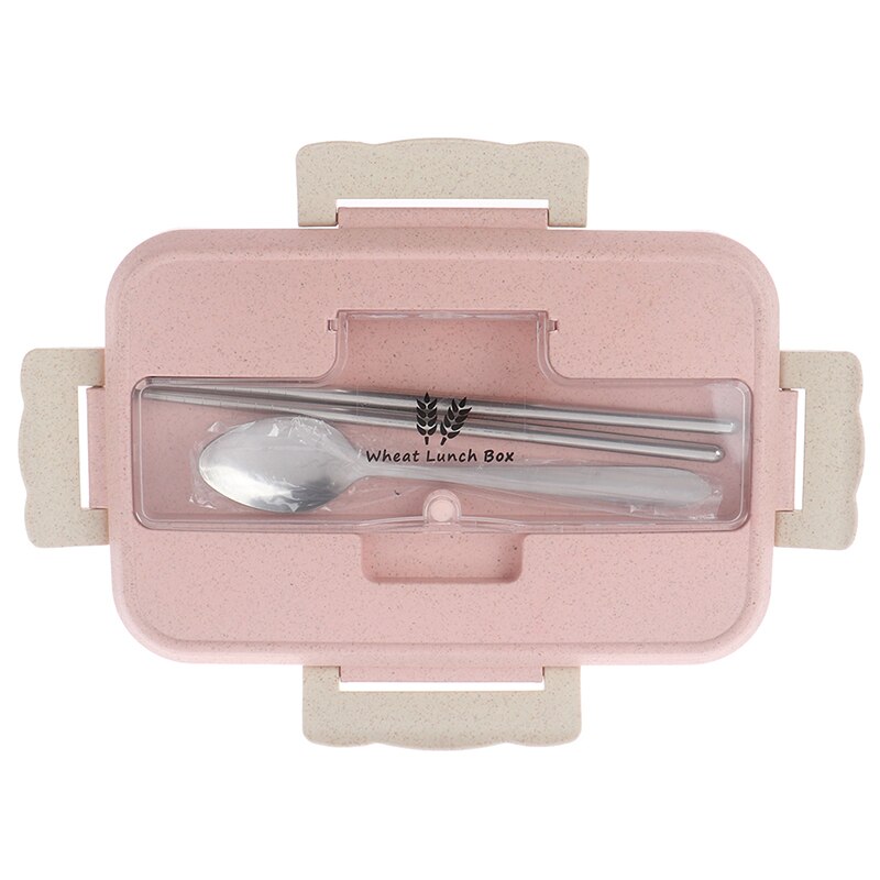 Lunch Box Food Container Korean Sealed Student Plastic Box for Food Bento Box Heated Lunchbox Kids Lunchbox Snack Straw Wheat