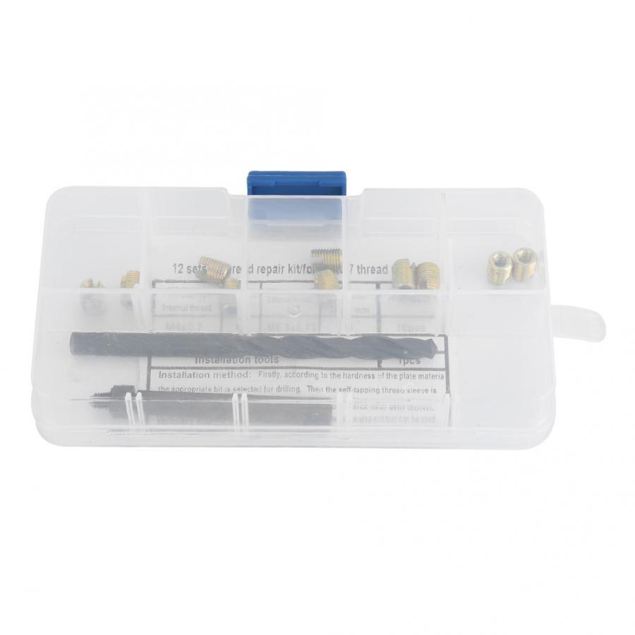 threaded inserts 12pcs M4x0.7 Thread Repair Kit Self Tapping Thread Insert Drill Installation Tool stainless steel