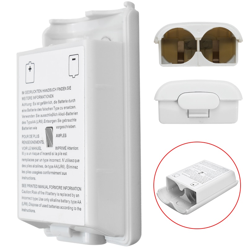 1 Pc Vervanging Aa Batterij Back Cover Holder Wit Batterijen Shell Case Voor Xbox 360 Draadloze Controller