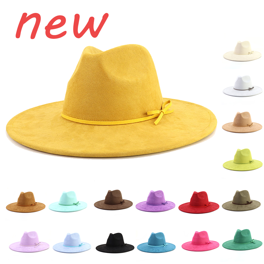 Ruskinds fedora hat med tilbehør i samme farve, dråbeformet top, bred skyggehat til mænd og kvinder, panamahat, chapeau homme, sombrero