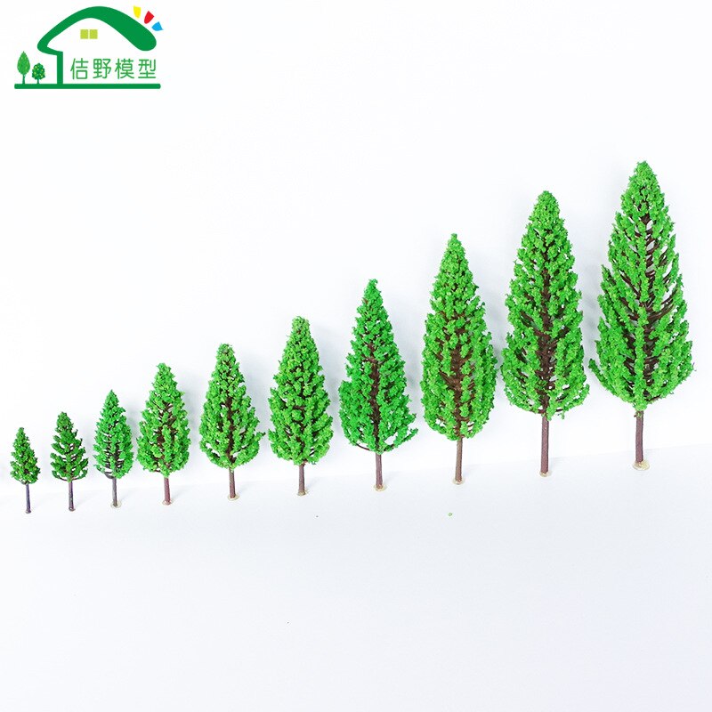 Ji Ye Model Garden Landscape Imitative Tree Architecture Sand Table DIY Materials Mini Plastic Model Green Pine Tree Variety: Qingsong 15050 15cm