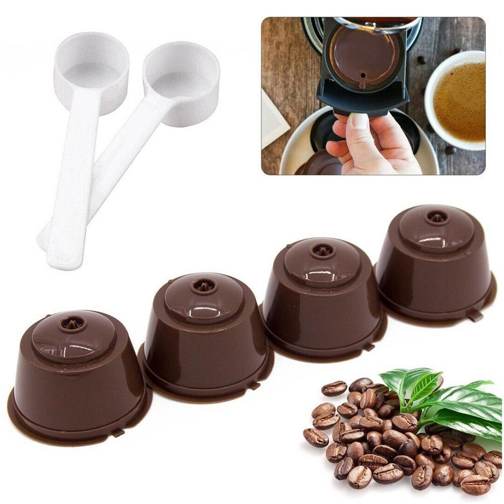 3/6pcs Reusable Coffee Capsule Cup Plastic Refillable Gusto Machine Dolce Compatible Dolche Coffee Filter Nescafe Coffee Gu U9X5