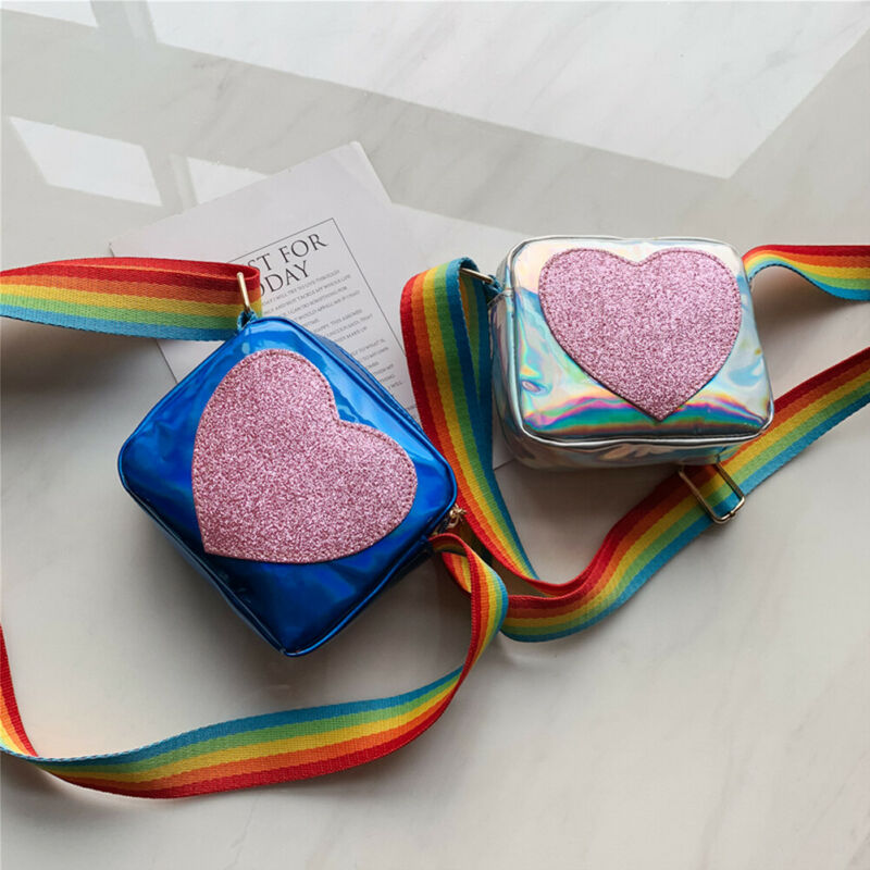 Baby mädchen kleinkind tasche lässig eins-schulter tasche regenbogen schulter Gurt liebe dekoration umhängetasche niedliche