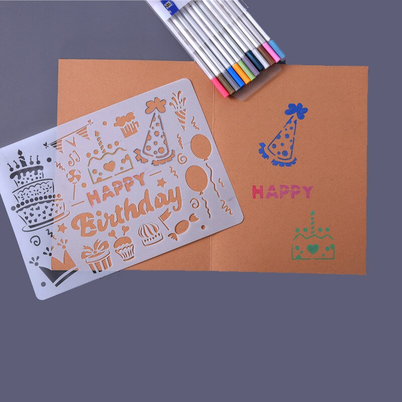 A4 Hollow Painting Stencil Spray/hand Painting Template Pre Tracing Ruler Stencils for DIY Scrapbooking Journal Decoration