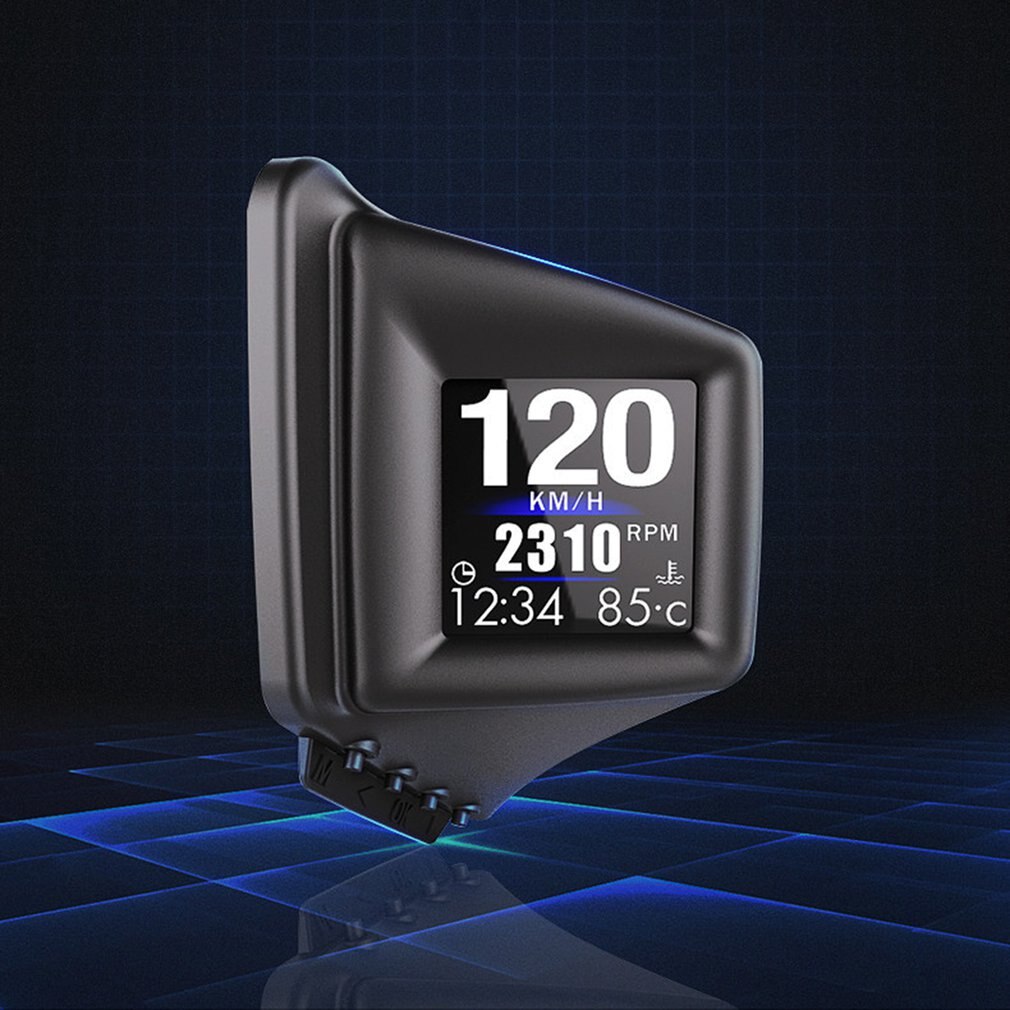 Car HUD Head-up Display Driving Table Car LCD Display Multifunctional OBD GPS Dual System Speedometer Alarm Overspeed Projector