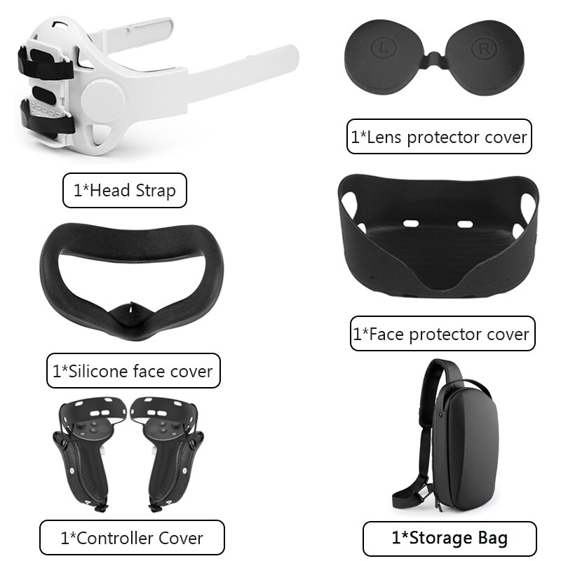 Adjustable Head Strap For Oculus Quest 2 Halo Strap With PowerBank Fixing Bracket Holder Headband For Oculus Quest2 Accessories