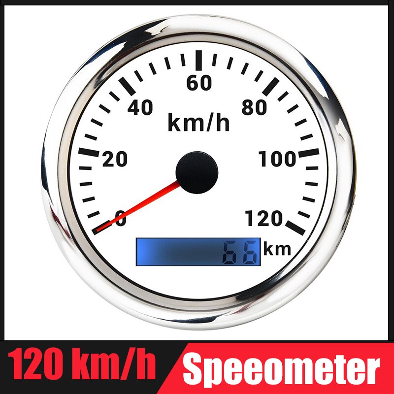 120 200 km/h GPS SPeedometer Gauge 85MM Waterproof Speedometer With Red Backlight For Car Truck Boat Marine