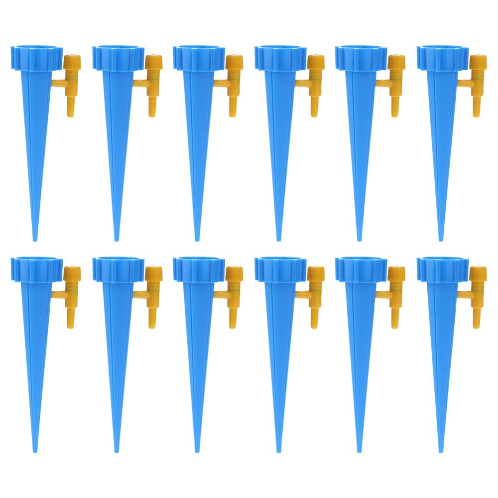 6/12pcs Automatic Drip Watering Irrigation Tool Kits Indoor System Houseplant Spikes For Gardening Plant Potted: 12pcs All Blue