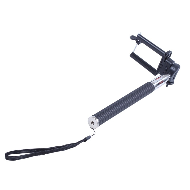Black waterproof Extendable self-portrait self self-shooting stick for single camera with digital camera and video camera with s