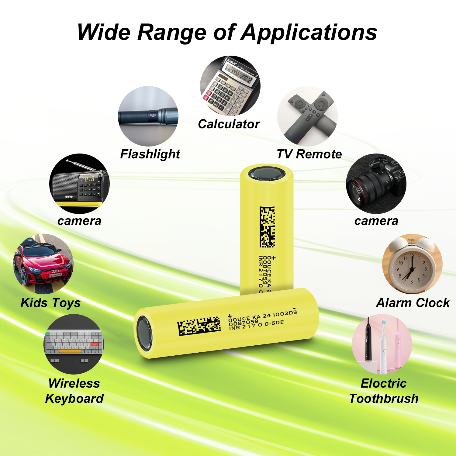Brand 21700 Lithium Battery 5000Mah 3.7V 50A High Discharge Power Lithium Ion Rechargeable Battery, Suitable for Strong Light Flashlight, DIY Power Tools, Used Electric Car Battery, Provide High Energy Density