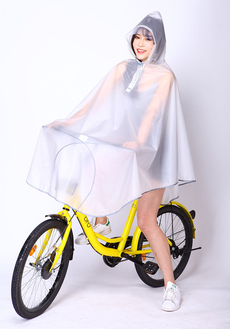 Herre kvinders cykelcykel regnfrakke regnkappe poncho hætteklædt vindtæt regnfrakke mobilitet scooterovertræk