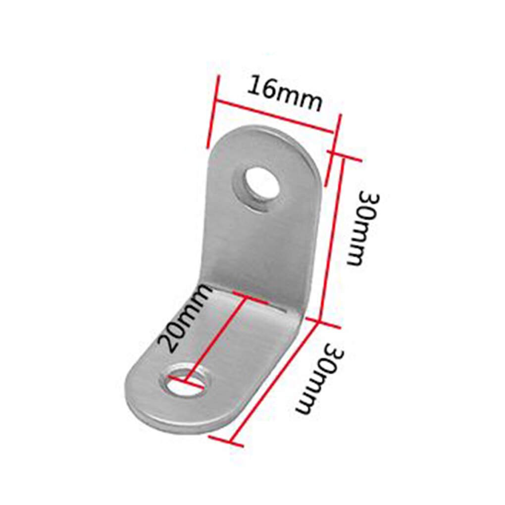 2pcs/10pcs L-Shaped Triangle Bracket Angle Support Stainless Steel 90 Degree Angle Code Fixing Hardware Hardware Accessories