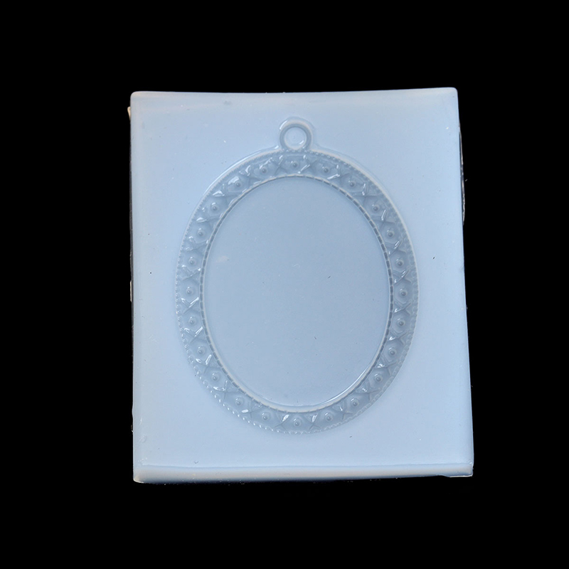 Rechthoek Witte Spiegel Hanger vorm Siliconen Hars Mold Voor Sieraden Maken 6.3x5.3 cm 2 Stuks
