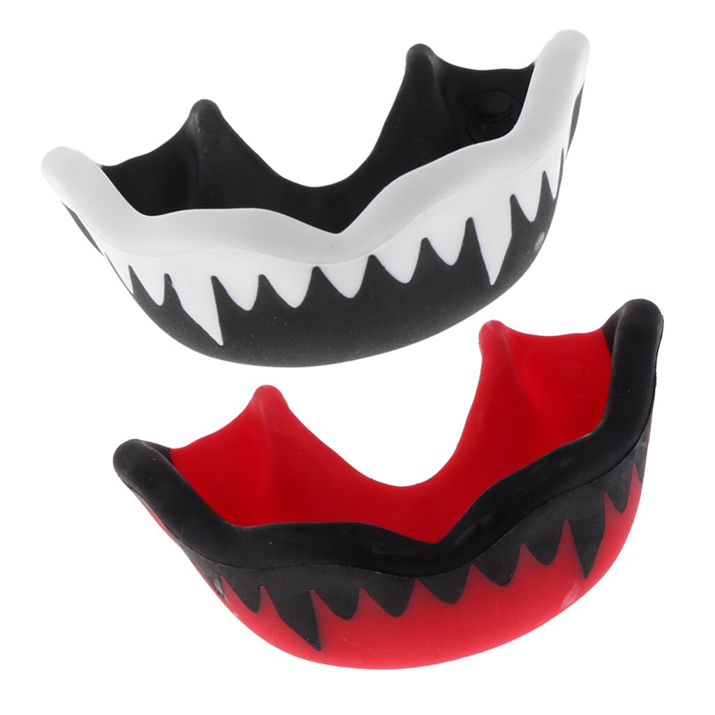 Set Of 2 EVA Mouthguard Hockey Gum Shield MMA Guard Teeth Proctor