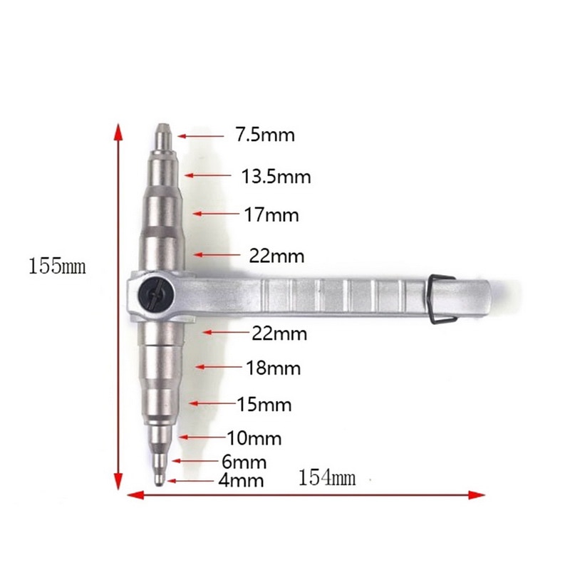 Copper Pipe Tube Expander Manual Expanding Tool Pipe Swaging Tool for Air Conditioner Refrigeration Repair Install