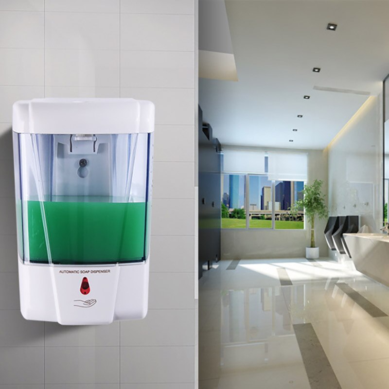 Automatic Sensor Soap Dispenser Wall Mounted Soap Dispenser Hand Sanitizer Box Household Kitchen Bathroom Liquid Soap Dispenser