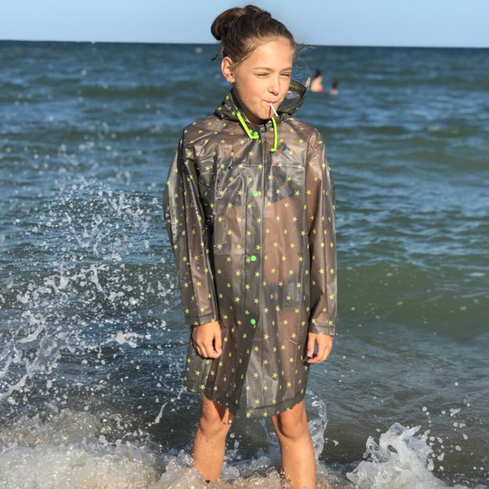 Dziecięcy płaszczyk przeciwdeszczowy wodoodporny nieprzepuszczalny ponczo EVA z kapturem tornister pokrowiec przeciwdeszczowy dla dzieci podróż szkolna na wolnym powietrzu pieszy