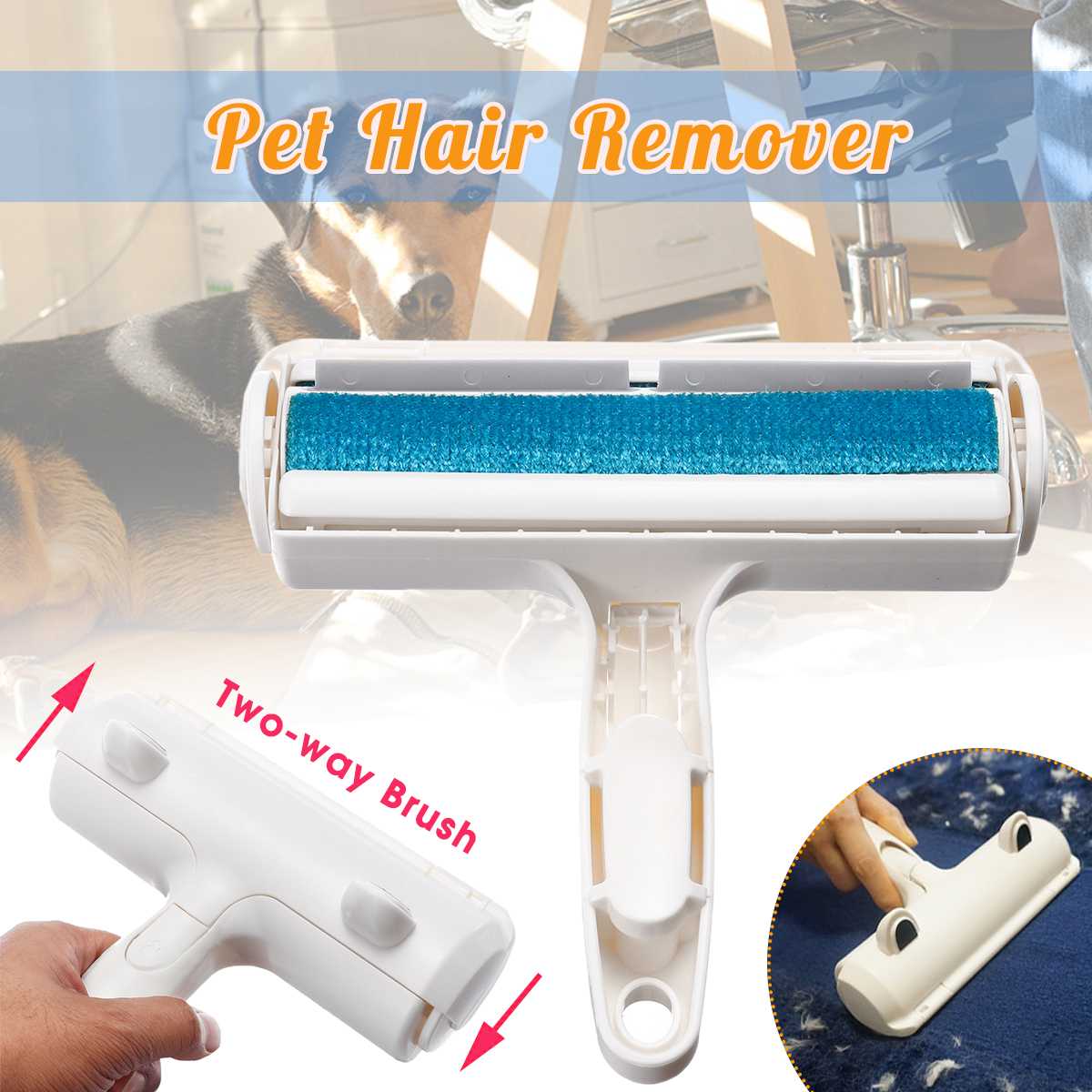 2-Way Pet Hair Remover Roller Lint Sticking Dog Ha... – Grandado