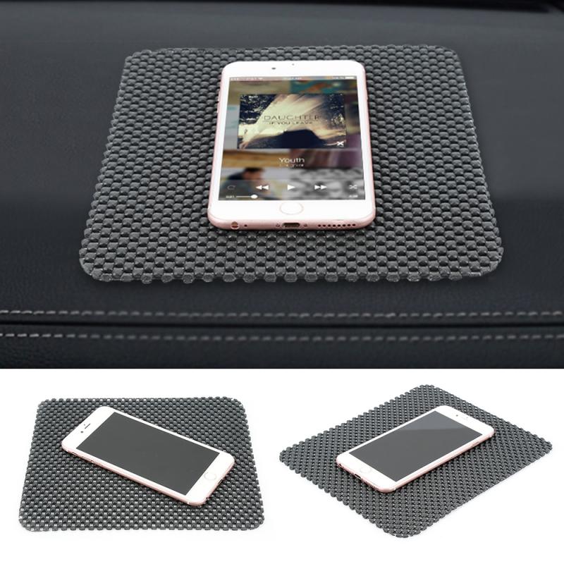 Zwarte Pad Auto Anti Slip Mat Auto Elektronica Silicagel Sticky Pad Mobiel Anti Slip Non Slip Mat Voor Mobiele telefoon