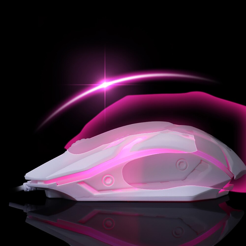 Tastiera E Mouse Set Tastiera Meccanica USB Tastiera Wired Retroilluminato A LED Gaming Tastiera Meccanica Per Gamer Desktop in Bianco e Nero