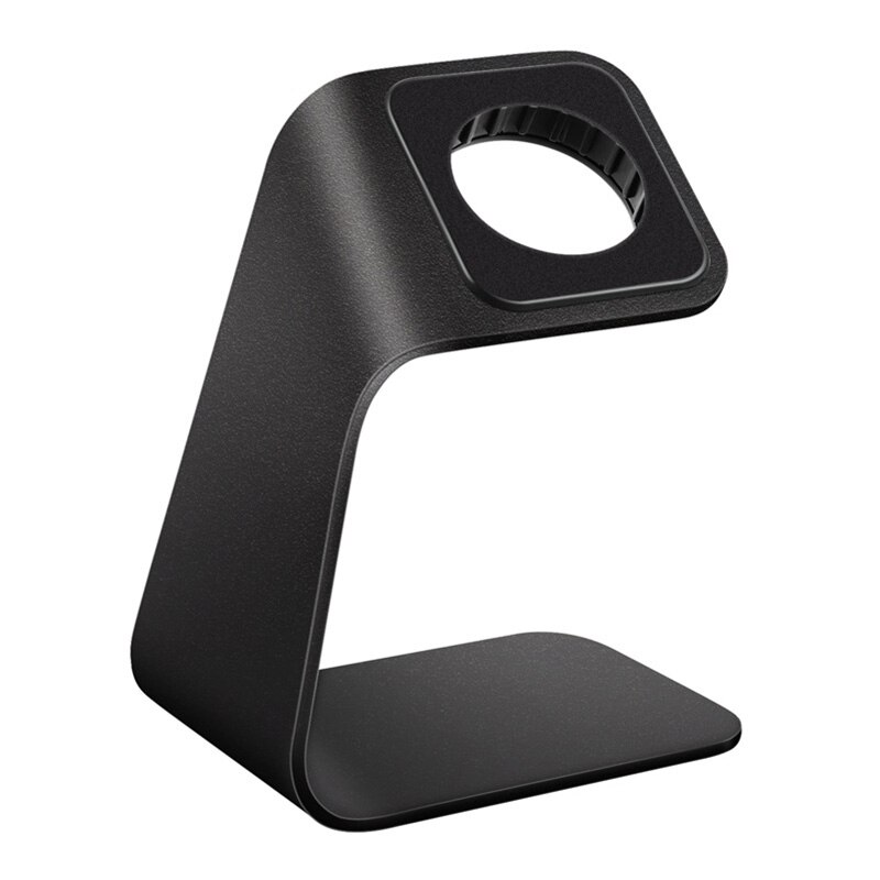 Supporto per caricabatterie in alluminio in metallo per staffa per orologio Apple supporto per base di ricarica per Dock Station per caricabatterie Apple i Watch: Black