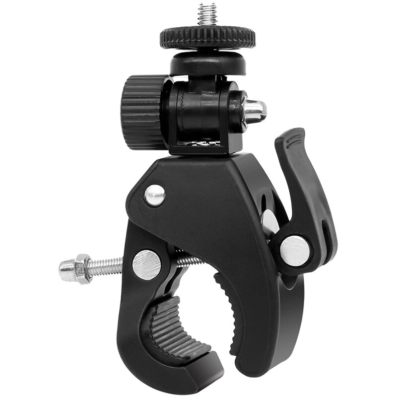 1Pcs Black 1/4 Camera DV DSLR Bike Bicycle Handlebar Clamp Bracket Tripod Mount Screw Clip For Gopro For Camera DV