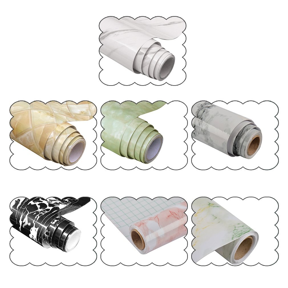 Marble Wallpaper Waterproof Pvc Self Adhesive Wall Stickers For Home Decor Wallpaper For Drawer Kitchen Bathroom