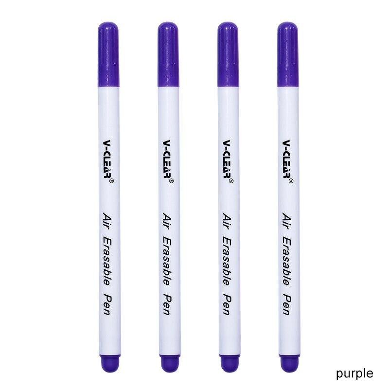 MIUSIE 4pcs Soluble Cross Stitch Water Erasable Pens Grommet Ink Fabric Marker Marking Pens DIY Needlework Sewing Home Tools: Purple