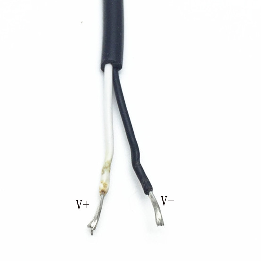 EClyxun 1pcs 30cm 5Pin Micro USB Female Jack Power Cable 3A 2 core White + Black V8 DIY Charging Connector for Max OD3.5mm2