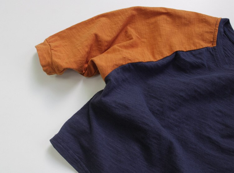 Herfst Kinderen Tees Koreaanse Stijl Raglanmouwen Patchwork Baby Jongens Losse T-shirts Peuters Kids Tops