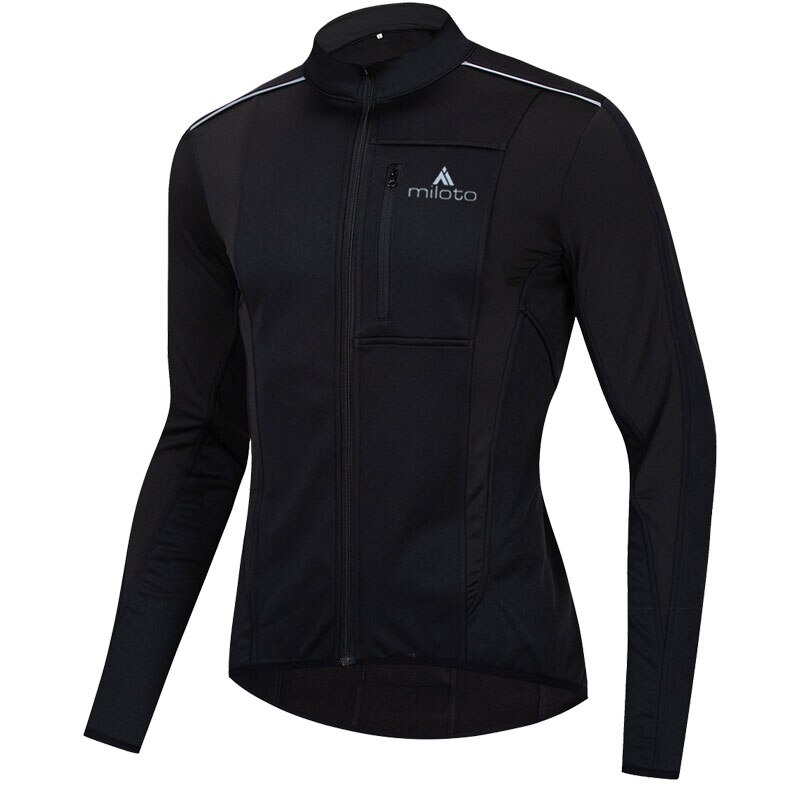 Reflekterande cykeljacka herr termisk fleece varm vindjacka vintersport cykelkläder utomhus vattentät mtb cykeljackor