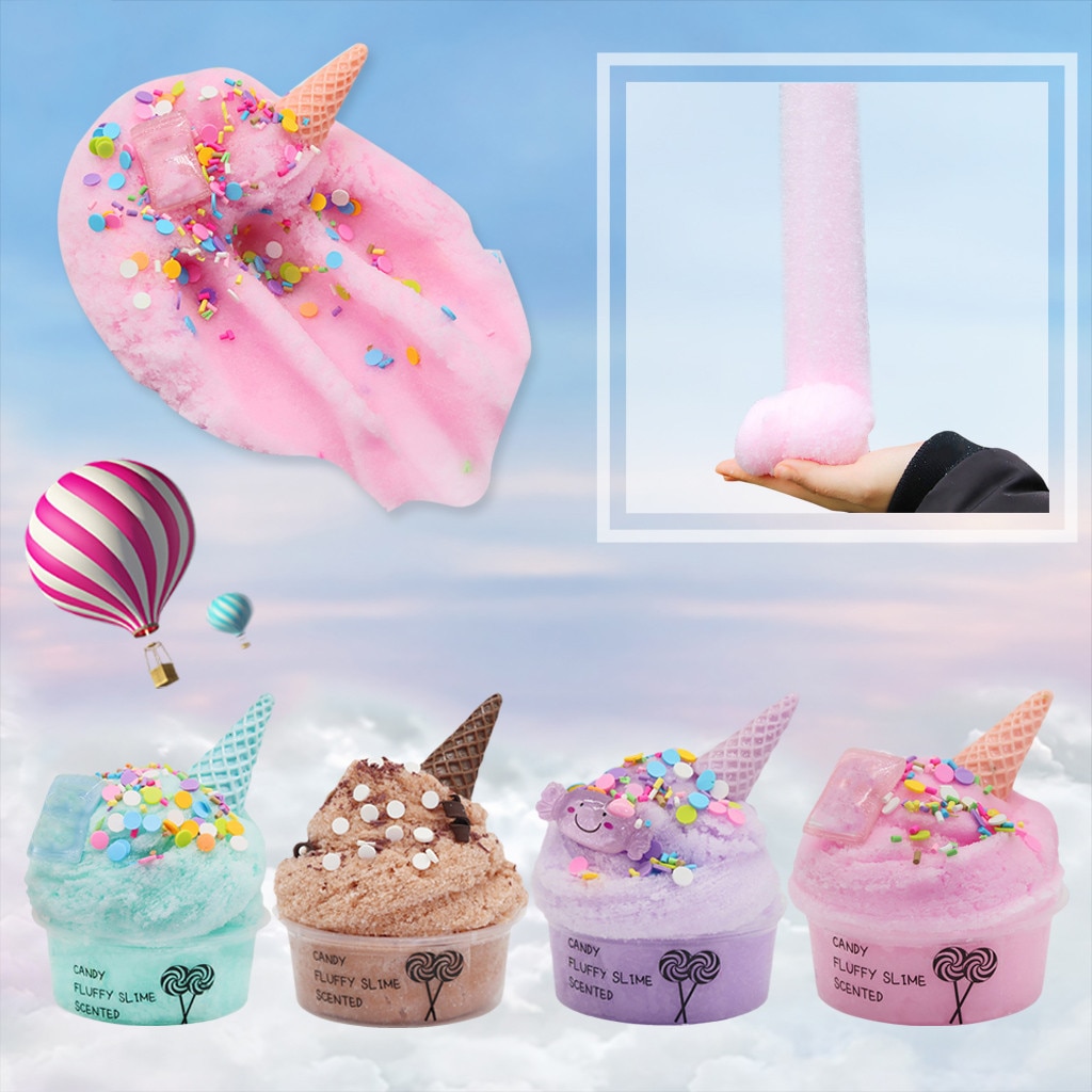 60ml Baumwolle Candy Cloud Ice Creamcone Schleim Swirl Duft-Ton Spielzeug