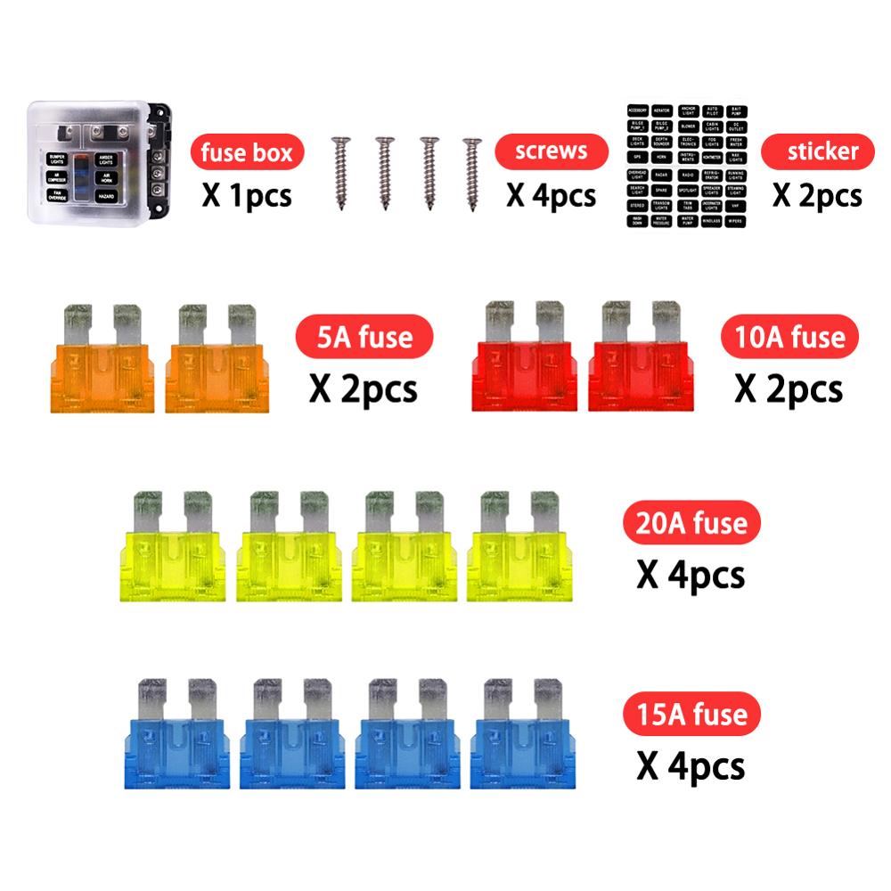 Lot De 5 Fusibles Pour Voiture - 7.5 Ampères - 12 Volts - Neuf Sous Blister - Universel