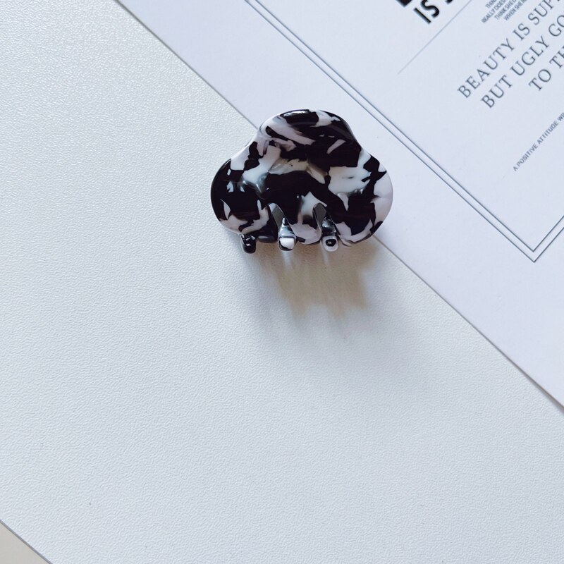 3cm Mini włosy akcesoria chmura w kształcie octanu klamra do włosów dla WomanTortoiseshell Mutiple Barrette akrylowe geometryczne szpilka