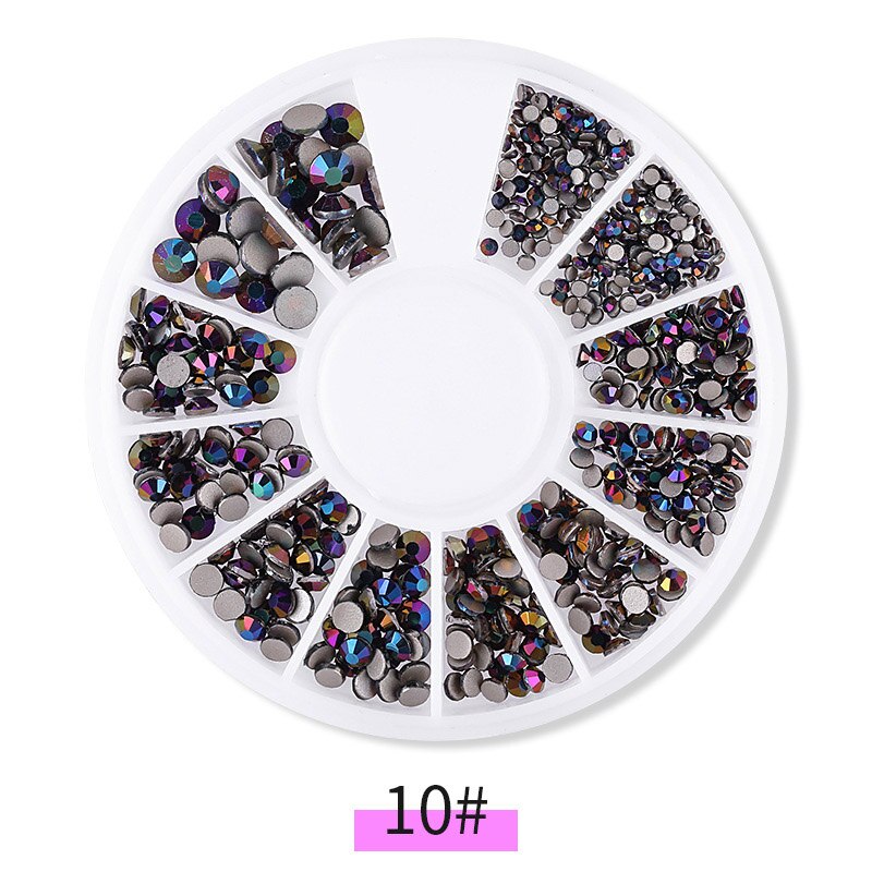 Gemengde Kleur Nagel Steen Ab Kleur Strass Onregelmatige Kralen Manicure Nail Art Decoraties Kristallen In Wiel 3D Nail Accessoires: F609-10