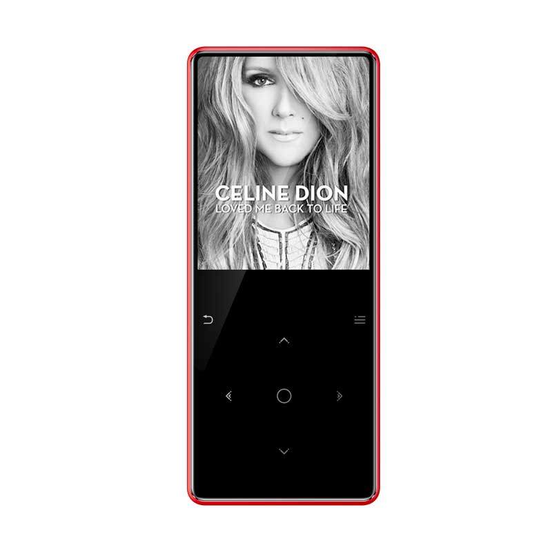 Iqq Bluetooth 4.1 Touch Screen MP3 Speler Bulit 16Gb En Luidspreker Met Fm Radio/Opname Draagbare slanke Lossless Geluid Walkman: C6Red / 16GB