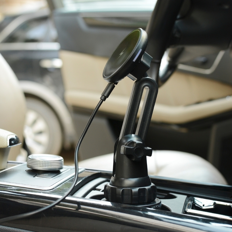 15W sem fio Car Charger Mount para MagSafe Cup Holder Car Phone Mount Charger Holder Dropshipping