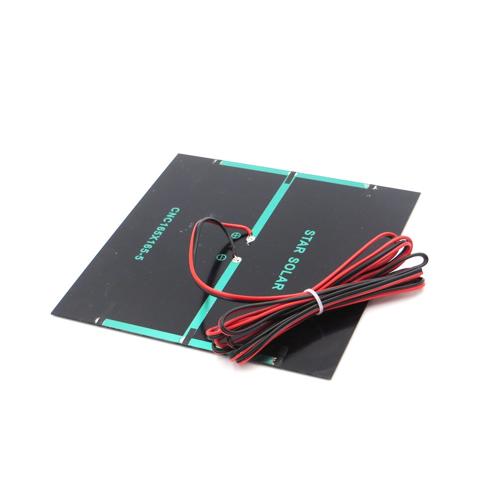 Solpanel polykrystallinsk silicium 5v 840ma med 200cm forlænger kabel diy batteriopladermodul mini solcelle ledning legetøj