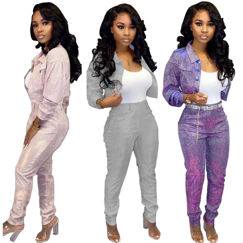 Two Pieces Jacket Suit Tracksuit Women Two Piece Set Top And Pants Jogging Femme Coat Set Autumn Cloth For Women