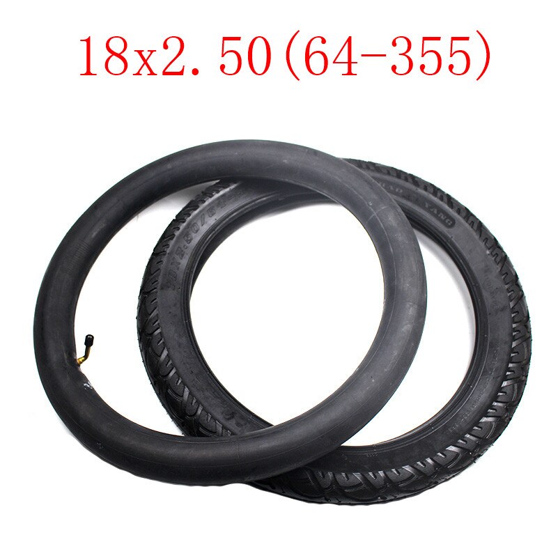 Newest 18x2.50(64-355) Tire Inner Tube 18 Inch Electric Bicycle Tire Fits Electric Motorcycle Battery Tricycle 18*2.5 Tube Tyre: innerandouter
