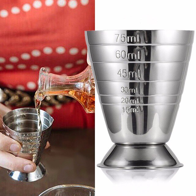 Measuring Shot Cup Ounce Jigger Bar Cocktail Drink Mixer Liquor Measuring Cup Mojito Measurer Milk Coffee Mug Stainless