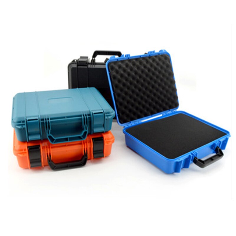 Plastic instrument equipment box hardware toolbox safety protection box portable storage box product packaging box with foam