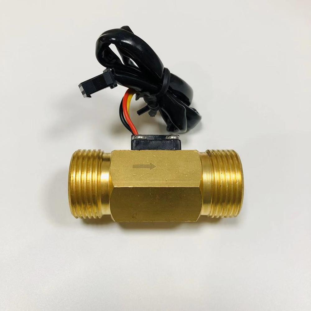 G3/4 " Flow Sensor Water Flow Switch For Meter Water Sensor Copper Shell Hall Turbine Flow Meter With Temperature