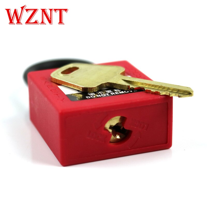 NT-26P 4mm 26mm red thermoplastic plastic nylon shackle safety lockout padlock with copper cylinder key