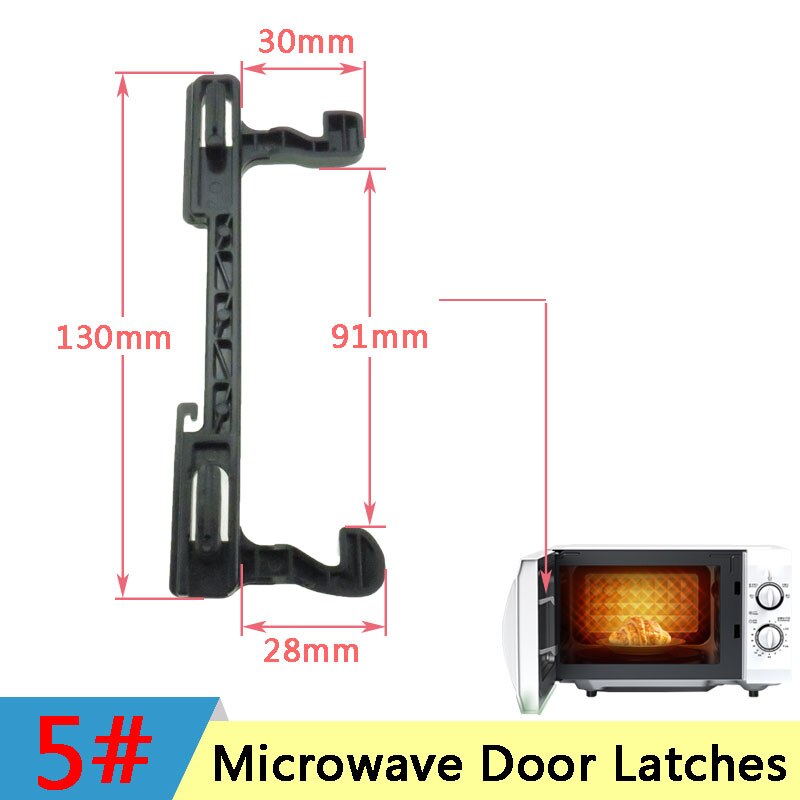 Microwave Hook Door Latches for Samsung Galanz Panasonic Midea Microwave Oven Hook Door Latch Spare Parts Accessories WBLMG-5#-1