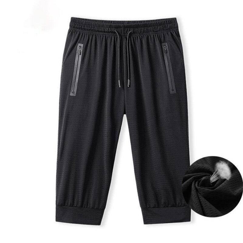 Sommar tunna fritidsshorts herr is silke mesh snabbtorkande hembyxor ventilerande cropped byxor herr storlek m -5xl