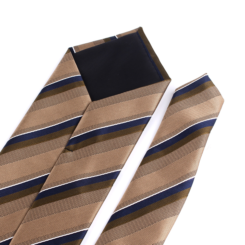 Striped Ties For Men Women Brown Neck Tie For Groom Classic Men's Tie Wedding Necktie For Groom Christmas Gravatas